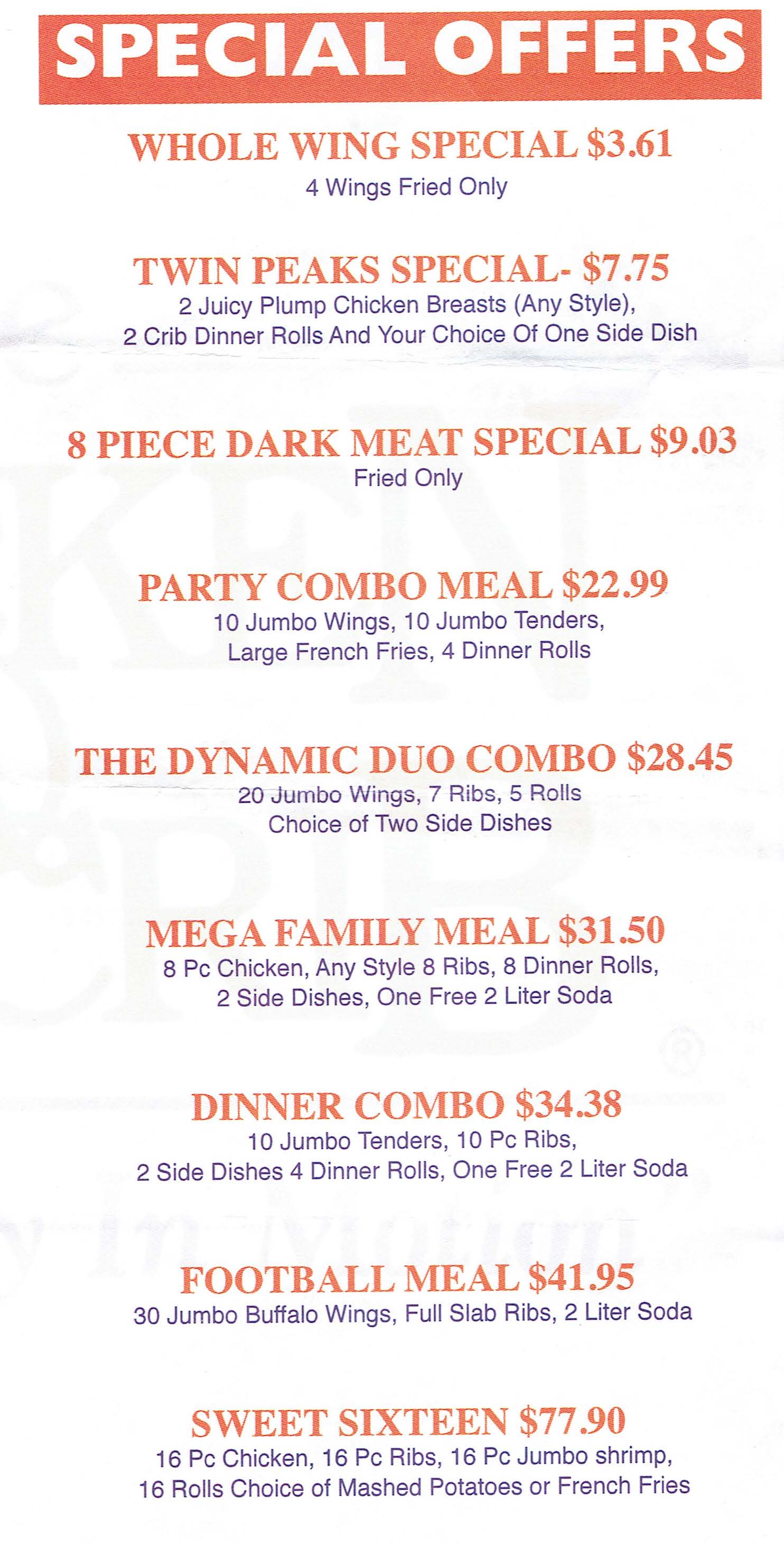 Menu Page 2